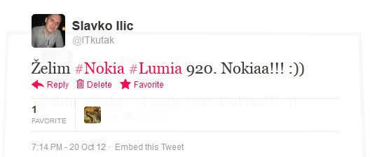 Zelim Nokia Lumia 920